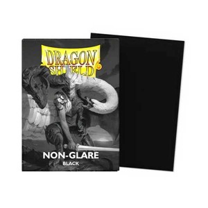 Picture of Standard Matte Non Glare Black 100 Sleeves Dragon Shield