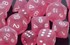 Picture of Chessex Frosted™ Polyhedral Pink/white 7-Die Set