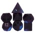 Picture of Purple & Black Glass Colored Glaze Dice Set 