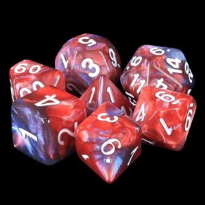 Picture of Aurora Lava Galaxy Dice Set