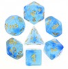 Picture of Transparent Glitter Blue Dice Set