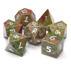 Picture of Gemstone Unakite Aligment Dice Set