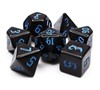 Picture of Opaque Chon Drite Blue font Dice Set