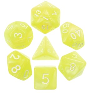 Picture of Bright Yellow Pearl Dice Set