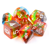 Picture of Transparent Glitter Rainbow Dice Set