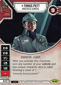 Picture of  Firmus Piett - Ambitious Admiral Comes With Dice