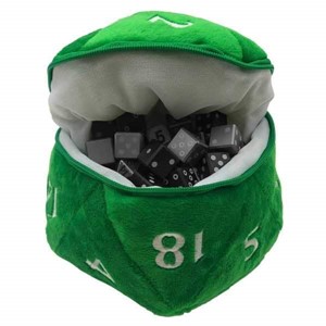 Picture of D20 Plush Dice Bag - Green