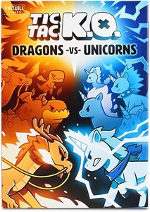 Picture of TeeTurtle | Tic Tac KO: Dragons vs Unicorns | Card Game | Ages 8+ | 2-4 Players | 30-60 Minutes Playing Time